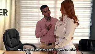 Hot Secretary Andrea Castro Does Everything for a Raise, Including Big Tits and Ass with Christian Chaux!