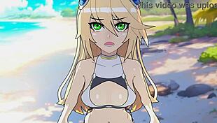 Bold Beach Episode with Wild Blazblue Hentai Action. Uncensored Outdoor 3D Cartoon Fun!