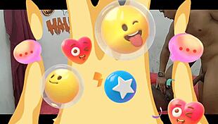 Halloween hentai couple with big tits squirting!