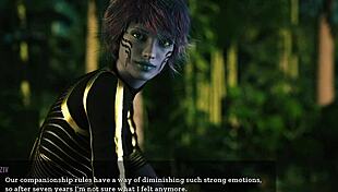 Threesome with two horny MILFs in hentai game sex scene. 🔥