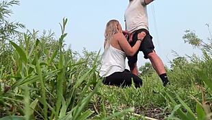 Caught in the park FUCKING AND SUCKING monster cock outdoors