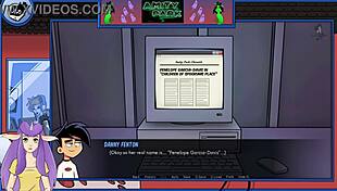 danny phantom amity park redux part 43 with redhead character in anime style.