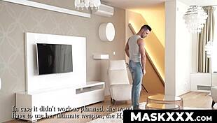 Masked guys plowing that juicy pussy hard and deep in doggystyle!