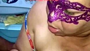 watch this bbw prostitute jerking off and milking the cock