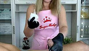 spontaneous client ejaculations during waxing with master mrs sugarnadya and her magical touch
