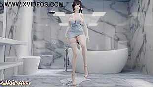 Azur lane zheng hai 3d chinese comic vam nude dance tiktok style mmd pure dance (3d adult anime)