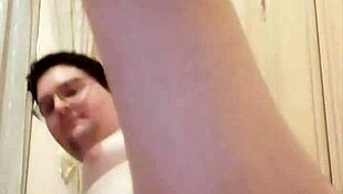 insane gay guy uses extreme inflatable plug and self-fists his fat ass