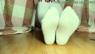 Look at these beautiful legs with red nails