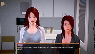 In the cartoon game My New Family, episode 336 features a redhead character in various scenes.