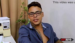 Novinho fucks tattooed teen 18+ in pov anal