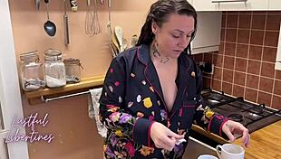 stepmom catches me filming her reluctant to cheat on dad she still lets me cum on her hairy milf pussy