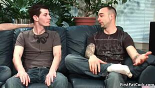 aiden blue experiences his first big gay blowjob and fucking.