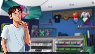 Erotic Anime Hentai Cartoon Depicts Intense Sexual Actions in Summertime Saga 156