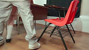 Finally Fucking A Student In The Classroom, Sucking And All!