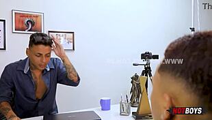 Novinho fucks tattooed teen 18+ in pov anal