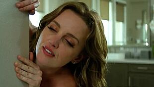 Step mom caught masturbating in the kitchen by her step daughter