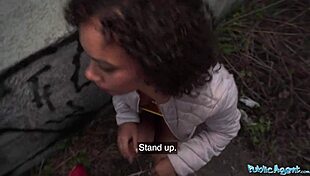 Public Agent's Rock Paper Scissors Game Turns Into Outdoor Cowgirl Fuck