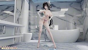 Azur lane zheng hai 3d chinese comic vam nude dance tiktok style mmd pure dance (3d adult anime)