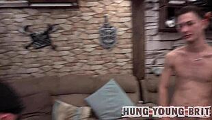 Quarantined lads fuck cum dump on cam.