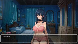 bluring the walls romance hentai game ep 4 exhibitionist gf confess, fat curvy tits in sexy outfit