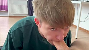 Student Gets Juicy Blowjob To Orgasm!