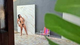 I Caught My Hot Neighbor Taking A Shower In The Backyard After The Beach