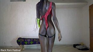 look at these perfect ebony tits on a skinny chocolate body