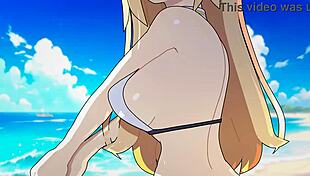 Bold Beach Episode with Wild Blazblue Hentai Action. Uncensored Outdoor 3D Cartoon Fun!