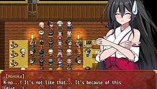 Shrine Maiden Honoka's Bound Masturbation Adventures in Battle