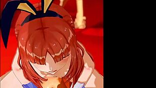 Genshin Nilou bent over in doggystyle motion