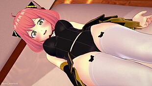 Yo, Anya’s in uniform ready for uncensored hentai action!