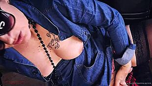 horny housewife fingers hairy pussy!