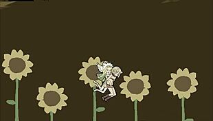 In flower fairy part 7, the scenes depict erotic playthrough with anime characters in hentai style