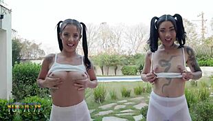 Man, Eva Perez and Elisa Santos go wild in P-Sluts Vol 60! They take Husky Blanco’s monster cock for anal, milk enemas, whipped cream, and chocolate!