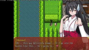 Shrine maiden Honoka battles in gangbang hentai