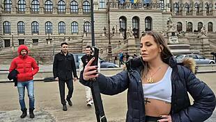 silvia dellai takes double anal at the pool