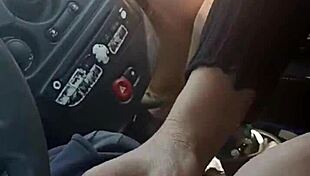 Latina MILF Fucks In Public Car