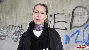 i picked up crazy german tattoo model lisa rocketcock for casting fuck