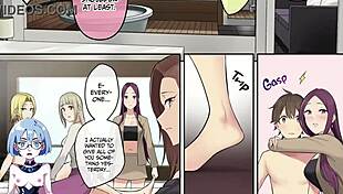 imaizumi's house is where gals gather for dating and anime fun in this hentai game