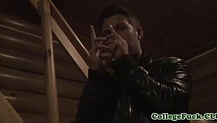 teens jerk and suck cocks in dorm party 😜