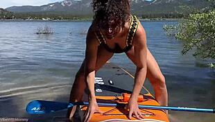 stepmom continues sucking and fucking huge cocks in outdoor pov scenes