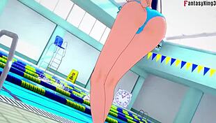 akeno ask for sex in the public pool hs dxd ntr madness 4 watch full 1hr movie on sheer fantasyking3 😈