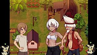 Spied big tits in bathroom hentai game