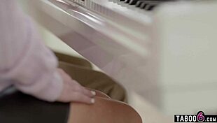 BUSTY MILF PIANO TEACHER BUNNY MADISON GAVE INCENTIVE TO HER YOUNG 18+ STUDENT