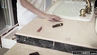 evil lesbian stepmom uses hot stepson to get dates