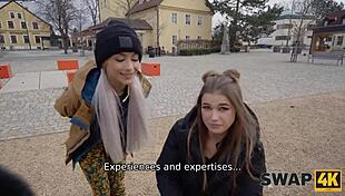 Unbelievable! Morning coffee turns into steamy threesome with Olivia Sparkle and Veronica Leal