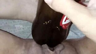 Gretala says, I'm pregnant and rubbing this bottle excitedly.