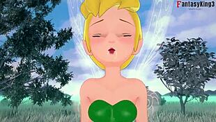 Tinker Bell Grows Up and Gets Fucked in Forest While Fairy Watches