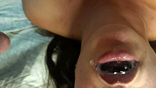 She Sucked My Cock Head and Hairy Balls with Sloppy Passion