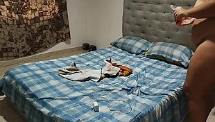 Chubby ebony mexican girl masturbates in bathroom squirting happily